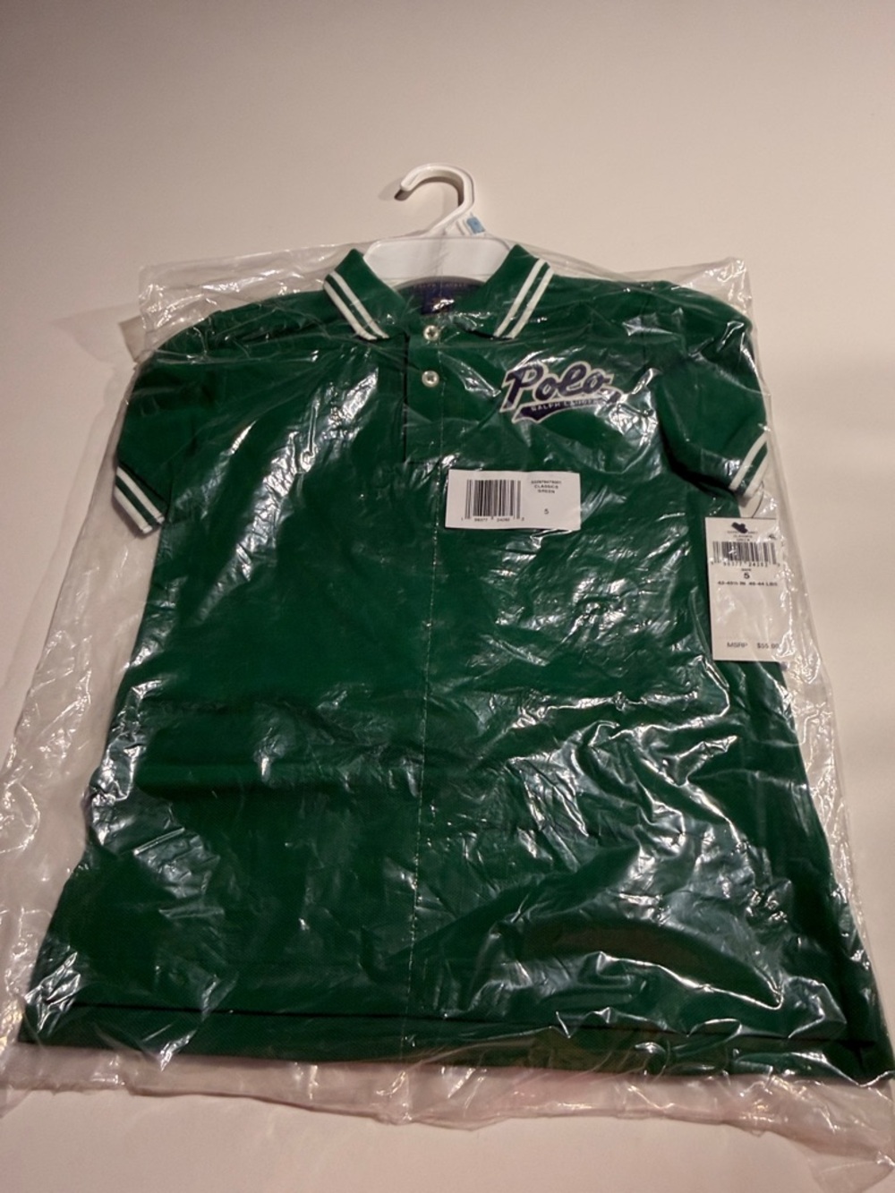 Polo by Ralph Lauren Green Polo Shirt with White Trim
